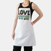 Tablier LGBTQ Pride drapeau arc-en-ciel L'amour n'a jamais (Insitu)