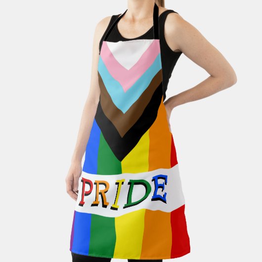 Tablier LGBTQ & Pride - Rainbow Progress Chef (Insitu)