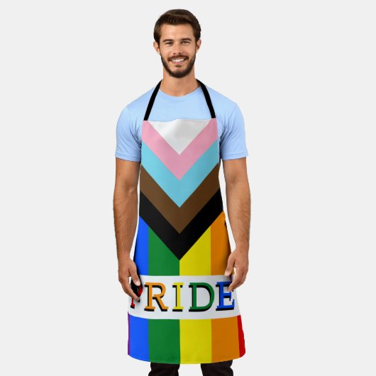 Tablier LGBTQ & Pride - Rainbow Progress Chef (Porté)