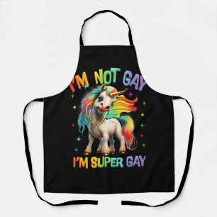 Tablier LGBTQ Unicorn Super Gay pride LGBT Ally Rainbow Fl