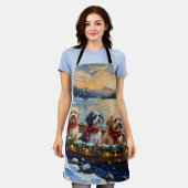 Tablier Lhasa Apso Christmas Boat Holiday (Porté)