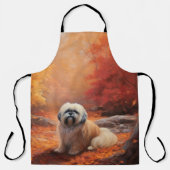 Tablier Lhassa Apso à l'automne Leaves automne Inspire (Recto)