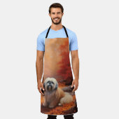 Tablier Lhassa Apso à l'automne Leaves automne Inspire (Porté)