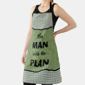 Tablier L'homme avec le plan vert et En vichy vérifier (Insitu)