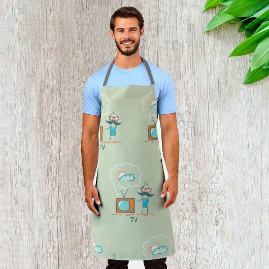 Tablier L'Homme Et Sa Télévision