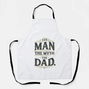 Tablier L'homme le mythe le papa vintage typographie T-shi