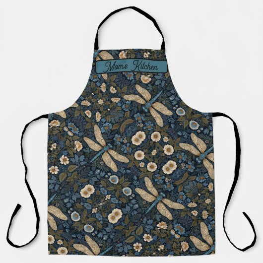 Tablier Libellule bleue vintage (Recto)