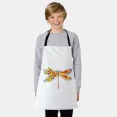 Tablier libellule de fleurs jaunes (Porté)