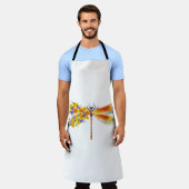 Tablier libellule de fleurs jaunes (Porté)