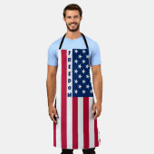 Tablier Liberté du drapeau américain - vertical (Porté)