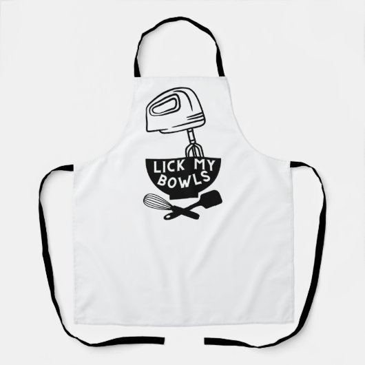 Tablier Lick My Bowls (Recto)