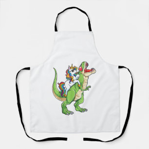 Tablier Licorne chevauchant T rex Dinosaure Garçons Filles