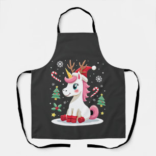Tablier Licorne de Noël Mignonne Magique Xmas Petites Fill