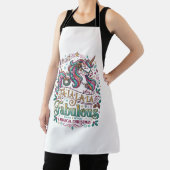 Tablier Licorne Fa La La La Fabuleux Fond Blanc Mignon (Insitu)