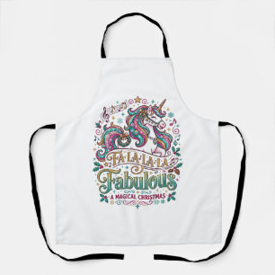 Tablier Licorne Fa La La La Fabuleux Fond Blanc Mignon