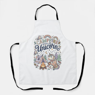 Tablier Licorne Feu de camp Licorne Autocollant vectoriel 