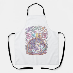 Tablier Licorne Introvertie mais Originale Blanche Étincel