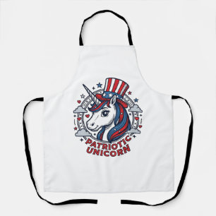 Tablier Licorne Patriotique Gravure Vintage Graphique_1