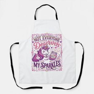 Tablier Licorne Tout le monde ne mérite pas mes paillettes