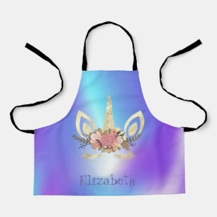 Tablier Licorne Visage Holographique Personnalisé