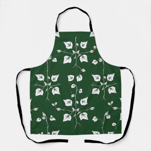 Tablier Lierre Vintage Dessin Botanique Vert Forêt
