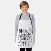 Tablier Life is Better With a Cat quote slogan (Porté)