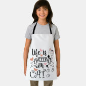 Tablier Life is Better With a Cat quote slogan (Insitu)