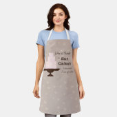 Tablier "Life is Short so Eat Cake" Slogan  (Porté)