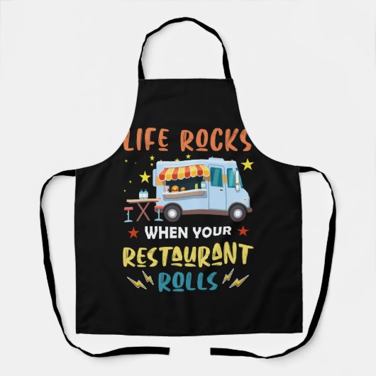 Tablier Life Rocks When Your Restaurant Rolls - Food Truck (Recto)