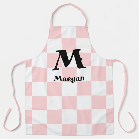 Tablier Light Red Checkered Pattern Background (Recto)