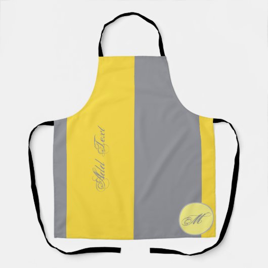Tablier Light Yellow and Soft Gray Customize (Recto)
