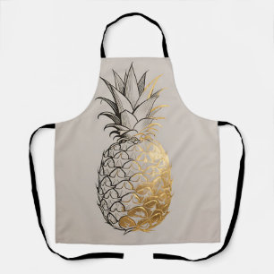 Tablier Ligne artistique ananas doré