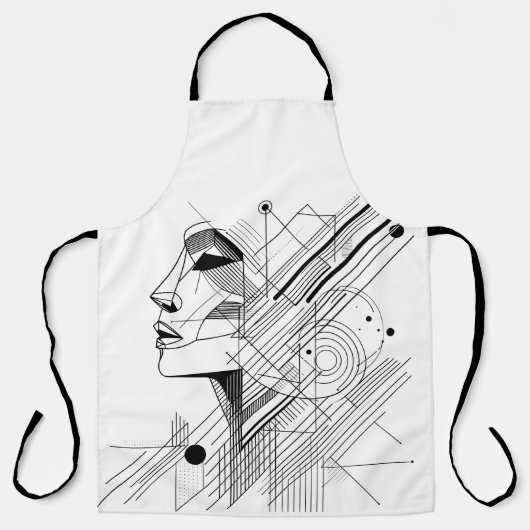Tablier Ligne graphique de visage  (Recto)