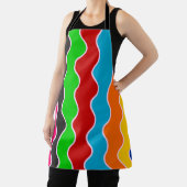 Tablier Ligne ondulée verticale colorée motif (Insitu)