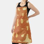 Tablier Lignes rétro. grunge dessinée à la main Abstraite (Insitu)