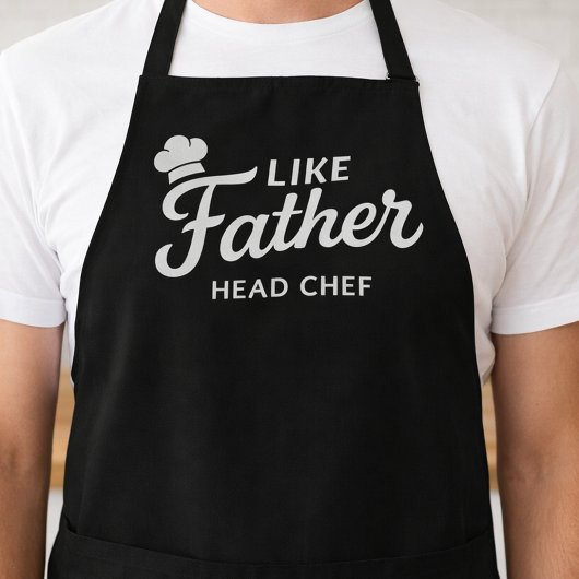 Tablier Like Father Head Chef Typography Design