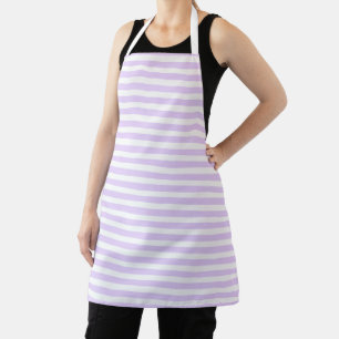 Tablier Lilac violet et blanc bonbons rayures