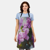 Tablier Lilas en Fleur – Fleurs de Printemps Impressionnis (Porté)