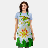 Tablier Lily blanche (Porté)
