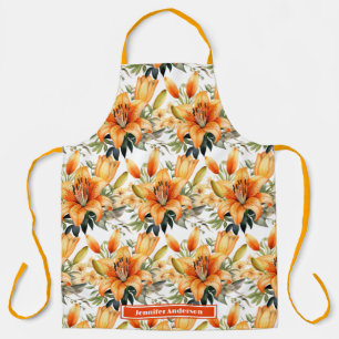 Tablier Lily Fleur de Lys Tigre Orange Stargazer 