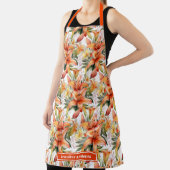 Tablier Lily Fleur de Lys Tigre Orange Stargazer (Insitu)