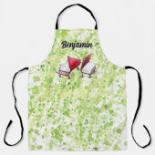Tablier Lime Crème Splash Piano Livre Ajouter Votre Nom (Recto)