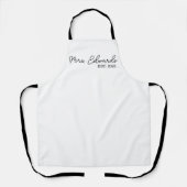 Tablier Limite Cursive Mme Custom Nom de famille Mariage C (Recto)