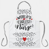 Tablier L'infirmière la plus cool du monde guépard les coe (Recto)