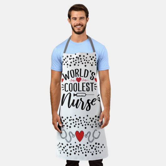 Tablier L'infirmière la plus cool du monde guépard les coe (Porté)