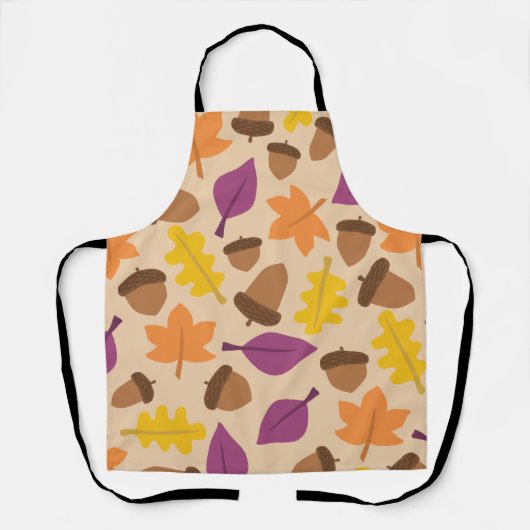 Tablier Linge de cuisine design d'automne (Recto)