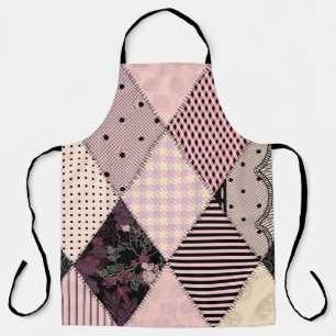 Tablier Lingerie textile : Patchwork Motif Vintage