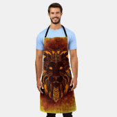 Tablier Lion animal sauvage abstrait (Porté)