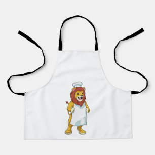 Tablier Lion as Cook with Chef Cooking apron