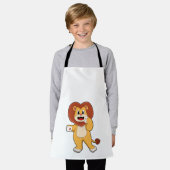 Tablier Lion avec coeur (Porté)